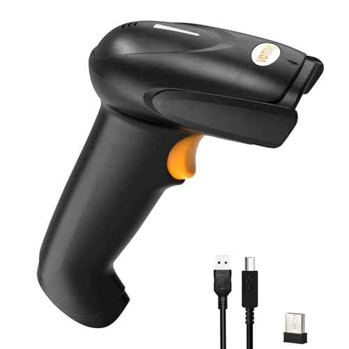 VOTTAN QR 2D Barcode Scanner, Bluetooth & 2.4G Wireless & USB Wired Connect iPad Phone Tablet PC POS, UPC EAN 1D PDF417 Data Matrix 2D Handheld Barcode Scanner