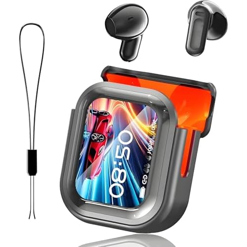 NE20 AI Translation Earbuds Real Time Wireless Bluetooth 6.0 AI Headphones LCD Touch Screen Support 148 Languages Translation Real Time Translator Earbuds Support Playing Music Phone Calls