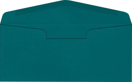 LUXPaper #10 Commercial Flap Business Envelopes | 4 1/8" x 9 1/2" | Teal | 80lb. Text | 250 Qty