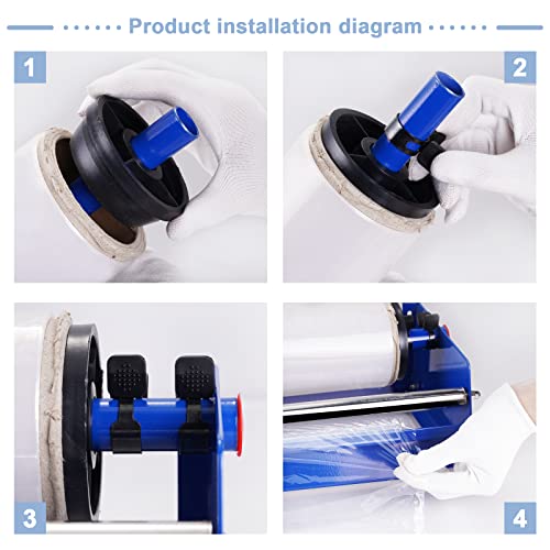 Stretch Film Dispenser, Hand Wrapping Machine, Tabletop or Wall Mount