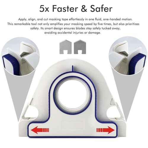 LiebeWH Painter Tape Applicator Portable Masking Tool Dispenser with Safe Design for Paint Decoration Window Door Frame Projects