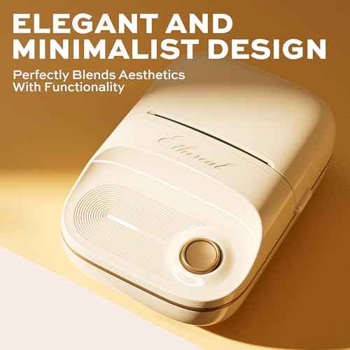 2 Inch Bluetooth Thermal Label Maker Machine - Inkless Portable Label Printer w/ App | 50x30mm Adhesive Labels for Jar, Price, Address & Mailing | Home, Kitchen, Office, School Organization (White)