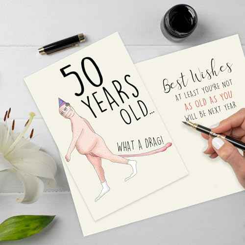 Funny 50th Birthday Card for Men Him, Happy 50 Year Old Birthday Gifts for Men Him, Happy 50th Birthday Card Gifts for Husband from Wife, 1974 Birthday Gifts for Men, 50th Bday Decorations for Men