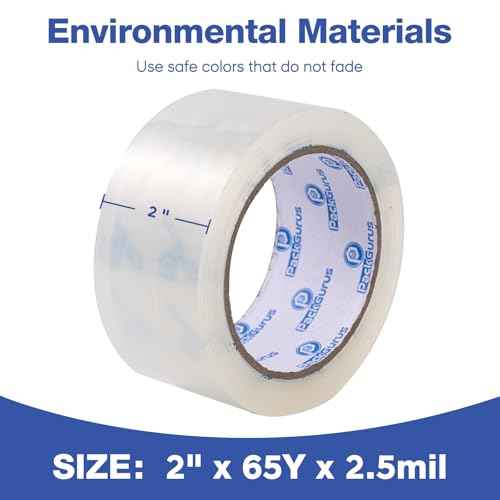 Heavy Duty Packing Tape Clear 36 Rolls, Total 2340Y, 2.5 Mil, 1.88 inch x 65 Yards, Ultra Strong Packing and Shipping Tapes