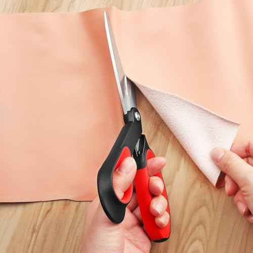 True Left Handed Sewing Scissors, Heavy Duty Multi-Purpose Tailor Scissors, Stainless Steel Blades and Comfort Handle, Suit for Fabric, 9 inch