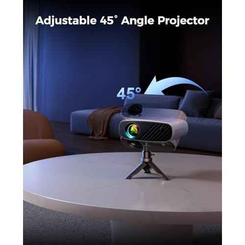 Mini Projector for iPhone, ELEPHAS 2025 Upgraded 1080P HD Projector, 8000L Portable Projector with Tripod, Movie Projector Compatible with Android/iOS/Windows/TV Stick/HDMI/USB