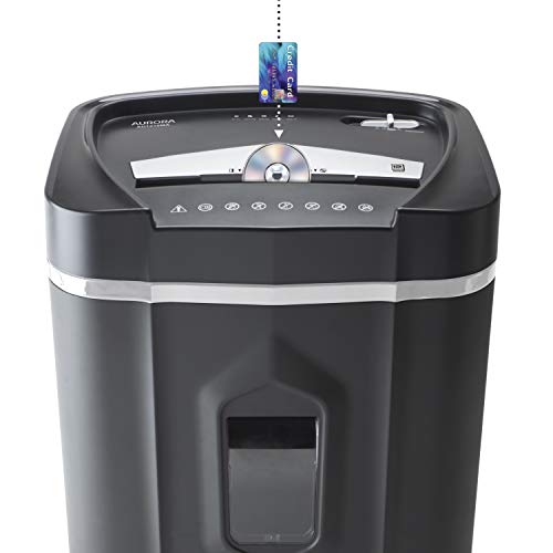 Aurora AU1210MA Micro-Cut Paper & Credit Card Shredder 12-Sheet, 60 Min Continuous Run