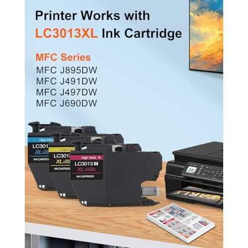 LC3013 Color Ink Cartridges High Yield LC30133PKS XL (LC3013C LC3013M LC3013Y) - Replacement for Brother LC3013 Ink Cartridges Work with MFC-J491DW MFC-J497DW MFC-J690DW MFC-J895DW Printer