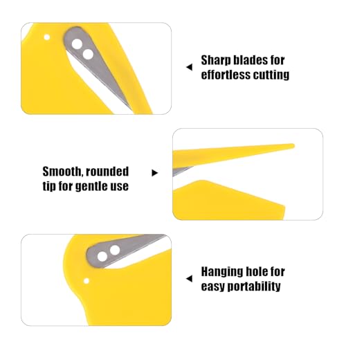12 Pcs Envelope Letter Openers with Safety Concealed Blade - Durable, Portable Mail Slitter