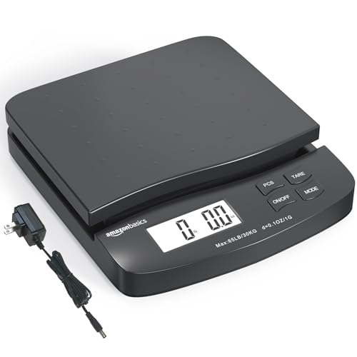 Amazon Basics Digital Postal Scale 65 lb Capacity with Tare & LCD Display