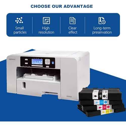 OGOUGUAN SG500 SG1000 Sublimation Ink Cartridge Compatible for Sawgrass Virtuoso SG500 SG1000 Printer(4-Pack, 1 Black, 1 Cyan, 1 Magenta, 1 Yellow)