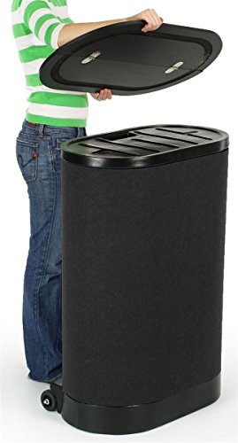 Displays2go 8ft Curved Pop Up Booth Trade Show Display with Lights & Carry Case