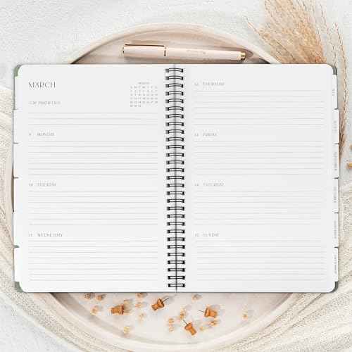 Beautiful 2026 Daily Planner - 7" x 10" Daily Planner for Women or Men with Weekly & Monthly Spreads for Easy Planning - Perfect Calendar Book To Organize All Tasks and Boost Productivity