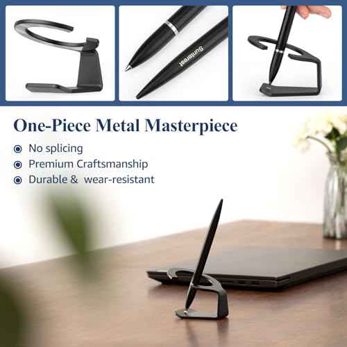 Magnetic Levitation Pen, Metal Luxury Gifts for Men,Futuristic Floating Gel Ink Pen, Cool Tech Gadgets for Women,Unique Office Gifts Desk for Boss,Partner,Tutor (Black)