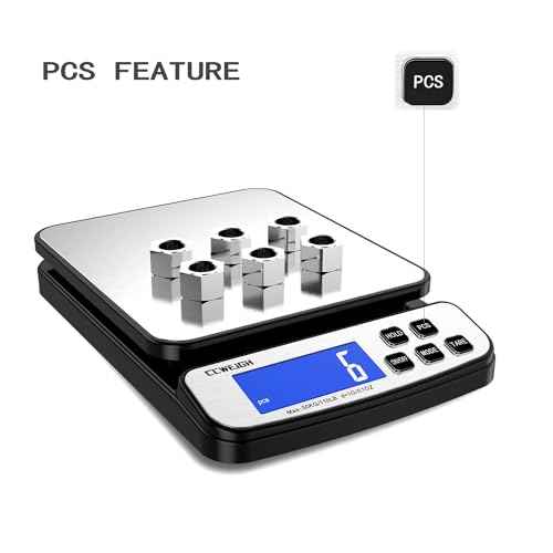 Digital Shipping Scale 110 lbs x 1g with Hold and Counting Function Mail Scale Postage Scale for Shipping Packages,Postal Scale for Warehouses, Homes, Offices, and Courier Companies