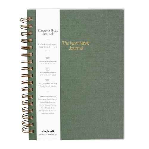 The Inner Work Journal: Mental Health Journal for Men & Women With Prompts - Guided CBT Journal for Anxiety, Depression, Mindfulness, Reflection, and Stress Relief (Sage)
