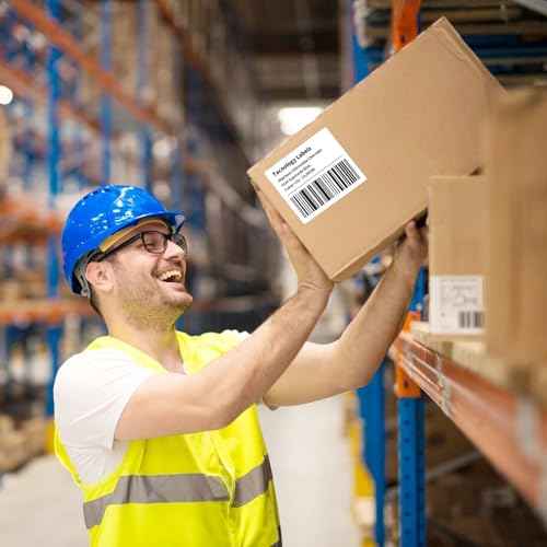 500 Sheets 4" x 3-1/3" Shipping Labels, 6 Labels/Sheet, 3000 Total | Compatible with Laser & Inkjet Printers, Strong Adhesive, Simple to Peel, Perfect for Mail Address Paper