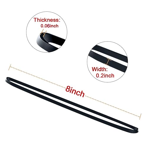 AMUU 50 Pack Large Rubber Bands 8in - Thick Elastic Office & Trash Can Ties