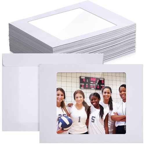 Fainne 120 Pieces Full Face Envelopes 37lb Paper Booklet White Envelopes with a Clear Full Window for Photos Catalog Magazine Brochures Certificates Company Calendar (9 x 12 Inch)