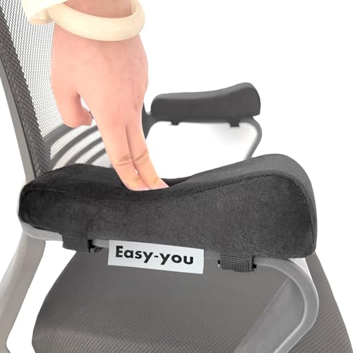 Jienyuce Easy-You Office Chair Armrest Covers – Set of 2, Soft Non-Slip Armrest Paddings