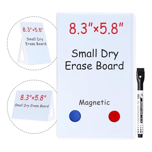 SENWHAL Magnetic A5 Dry Erase Whiteboard Mini Easel for Desk, 8.3x5.8 Inches