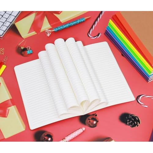 48 Pack A5 Kraf Notebooks Lined Journal Bulk Writing Diary Subject Notebooks Planner with Thick Paper, 60 Pages, 30 Sheets, 8.3x5.5 inch