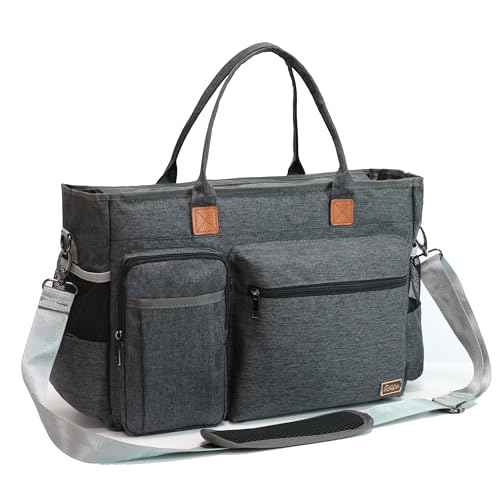 Rabjen Nurse Tote Bag for Work with Padded 15.6¡± Laptop Sleeve, Medical Supplies Shoulder Bag for Home Health Care