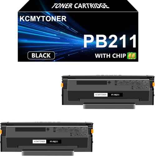 2PK Black Compatible Toner Cartridge Replacement for Pantum PB-211 PB211 PB-211E PB211EV Black Toner Cartridge use for P2500W P2200 M6500NW M6550NW M6600NW Printers(1600 Pages)