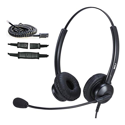 MKJ Headset for Cisco Phones Dual Ear Landline Headset with Noise Cancelling Microphone for Cisco Telephone CP-7821 7841 7941G 7942G 7945G 7960 7961G 7962G 7965G 7971G 7975G 8841 8865 9971