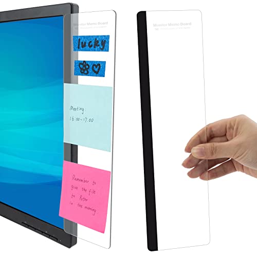 MDOZQ 2pcs Monitor Memo Boards - Acrylic Desktop Organizer for Office & Home