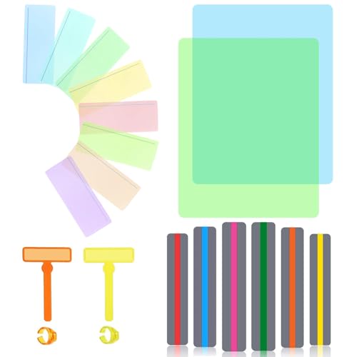 20 Pcs Guided Reading Strips Set for Kids Dyslexia Reading Support Classroom Supplies