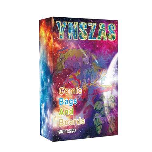 200 YNSZAS RESEALABLE Comic Book Bags and Boards, 7x10.5 Inch | 7.125x10.5 Inch, Comic Storage Sleeves and Boards, 20% Thicker Better Comic Collection Display, Certified Acid-Free