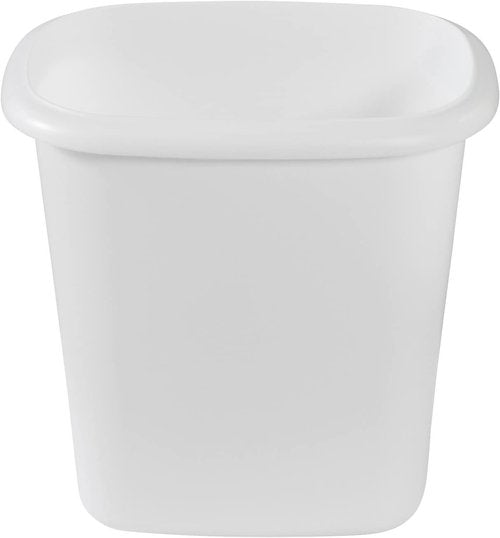 Rubbermaid Vanity Trash Can - 1.5 Gallon Wastebasket in White | Perfect for Kitchen, Office & Bathroom (Pack of 2)