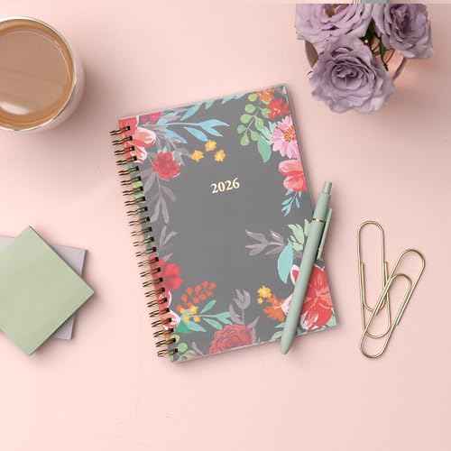 Blue Sky 2026 Weekly and Monthly Planner Calendar, January 2026 - December 2026, 5" x 8", Flexible Frosted Cover, Laminated Tabs, Durable Twin Wire Binding, Sophie