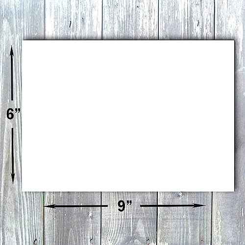 Hamilco Blank Index Cards 6" x 9" Card Stock 65lb Cover White Cardstock Paper - 100 Pack