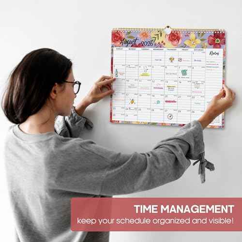 2026 Calendar, 18-Month Wall Calendar from Jan 2026 to Jun 2027, 11.5" x 14.7", Spiral Binding Hanging Monthly Calendar with Twin-Wire Binding, Perfect for Home or Office - Botanic Whimsy