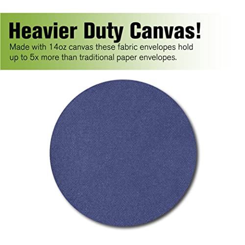 BankSupplies Canvas Interoffice Mailer, 14 oz. - 14W x 11H - Royal Blue - Transit Bag - Large Zipper Bag with Grommet - Use with Padlock or Zip Tie for Security - Interoffice Mail Bag