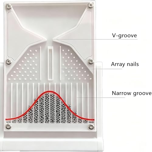 Galton Board Probability Model in Acrylic, Black Variation - Educational Desktop Demonstration
