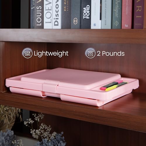 Loddie Doddie Pink Folding Lap Desk with Storage - Portable Table, 9.75" x 12"