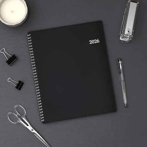 Blue Sky 2026 Weekly and Monthly Planner Calendar, Includes January 2026 - December 2026, 8.5" x 11", Flexible Cover, Wirebound, Laminated Tabs, Storage Pocket, Enterprise