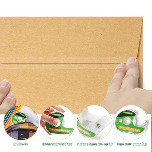 Invisible Clear Tape Bulk Rolls,36 Packs Gift Wrapping Tape for School Office Craft Job with Dispenser Frosted Writable-7/10 X 1000 Inches