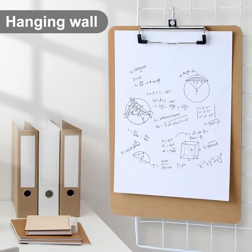 Macroclo Set of 2 Wood Letter Size Clipboards - Heavy-Duty MDF, 8.5x11
