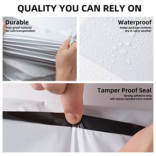 KKBESTPACK White Poly Mailers 14.5x19 Inches - Pack of 100 Shipping Bags