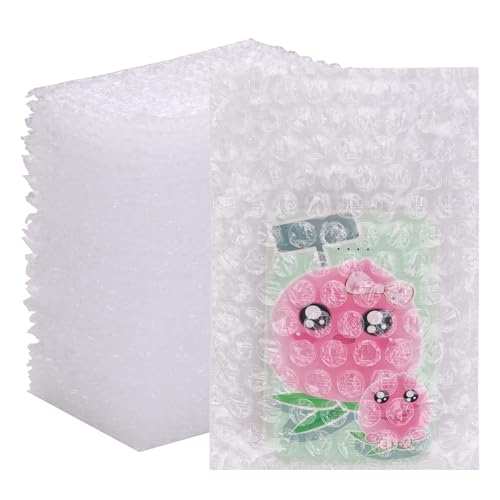 Lswteiz 4x6 Inch Bubble Out Pouches Pack of 200 Shockproof Cushioning Bags for Shipping and Storage