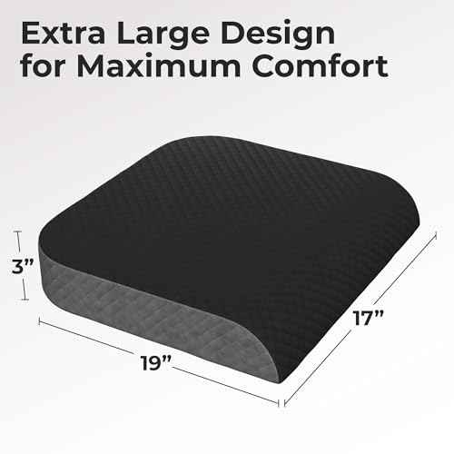 K?lbs Extra Large Seat Cushion, Stylish Plush Velvet Cover, X-Large Memory Foam for Office Chair, Floor Pillow, Cushion Back Pain Coccyx Pain Relief, Carry Handle (Extra Large)