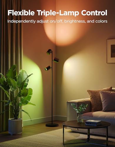 Govee Tree Floor Lamp with 3 Rotatable Lights, Smart Mood Lighting