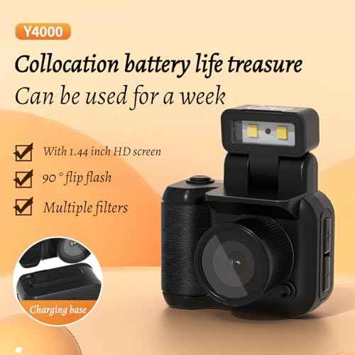 Retro Mini Camera, Mini Retro Digital Camera, Vintage Video Effects, Portable Easy to Operate (Pink)