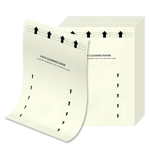 10 Pack Printer Cleaning Sheets for Laser & Inkjet Printers - Reusable Scanner & Copier Maintenace Paper