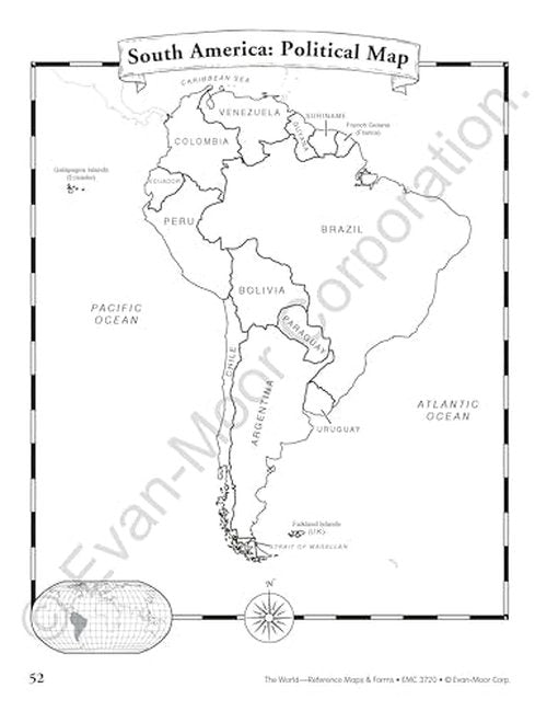 Evan-Moor Educational Publishers The World: Reference Maps & Forms Book (World & U.S. Maps)