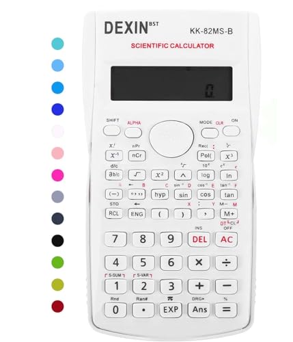 PUNGLTD Scientific Calculator Desktop White 240 Functions 2-Line Display for Students
